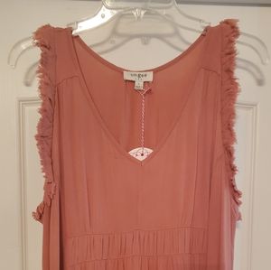 Umgee, Large, Sleeveless Maxi Dress, Clay color